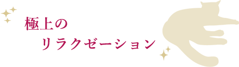 極上のリラクゼーション